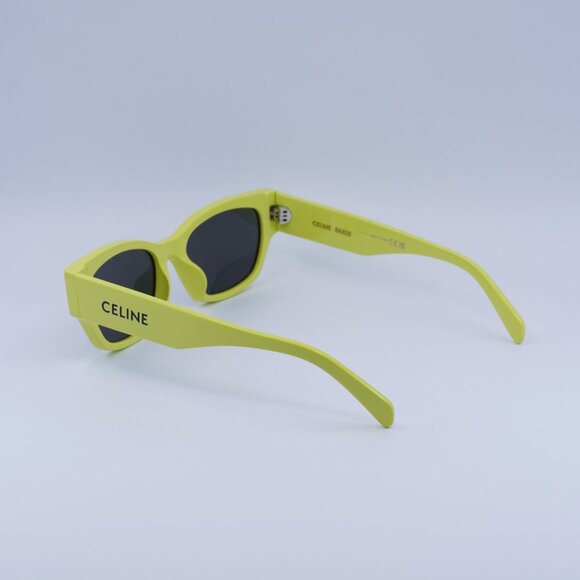 ?️ New Celine CL40197U 93A Sunglasses - Lime Frame, Smoke Lenses main image 11